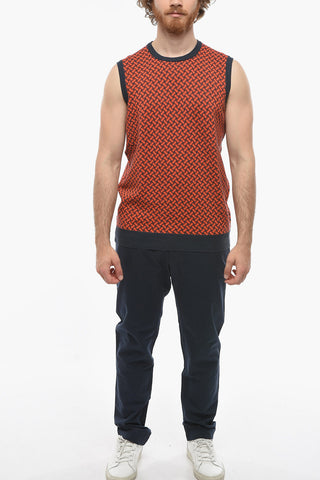Gilet Girocollo con Motivo Basket Wave 