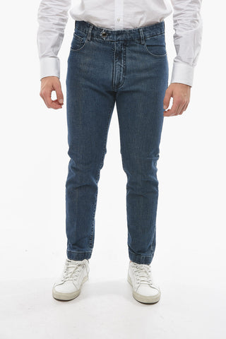 Jeans Regular Fit GENOVA Con Bottone Gioiello 17cm