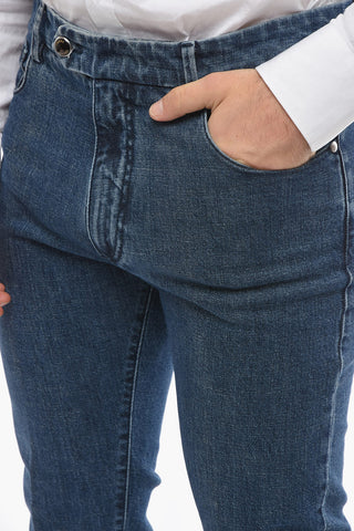 Jeans Regular Fit GENOVA Con Bottone Gioiello 17cm