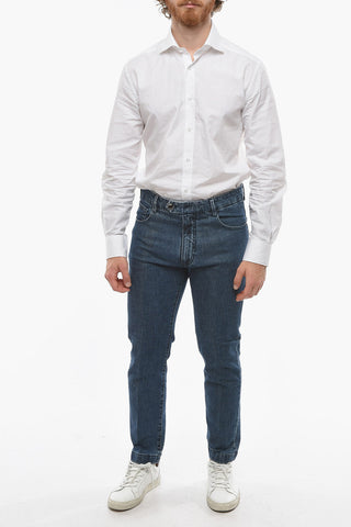 Jeans Regular Fit GENOVA Con Bottone Gioiello 17cm