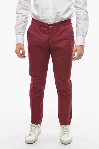 Cotton Stretch NEWTOWN Chino Pants with Contrasting Button