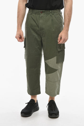 Tapered Fit Cargo Pants with Elastic Waistband