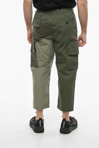 Tapered Fit Cargo Pants with Elastic Waistband