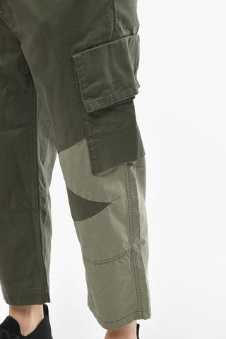 Tapered Fit Cargo Pants with Elastic Waistband