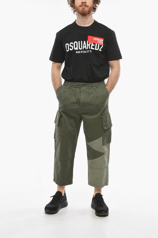 Tapered Fit Cargo Pants with Elastic Waistband