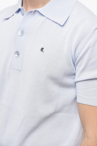 Polo a Maglia Fine con Colletto alla Francese e Ricamo