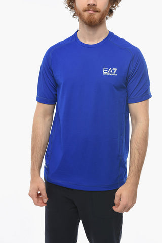 EMPORIO EA7 Technical Fabric T-shirt with Logo Print