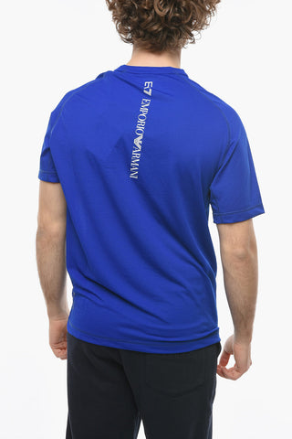 EMPORIO EA7 Technical Fabric T-shirt with Logo Print