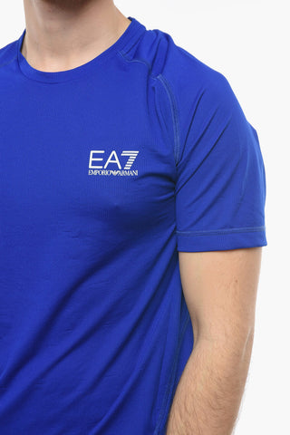 EMPORIO EA7 Technical Fabric T-shirt with Logo Print
