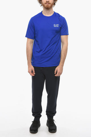 EMPORIO EA7 Technical Fabric T-shirt with Logo Print