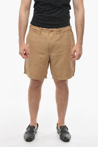 POLO Shorts in Misto Lino con Passanti