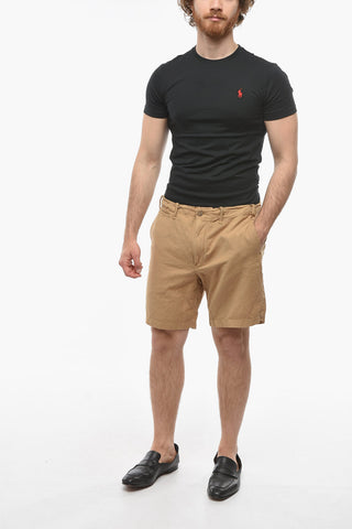 POLO Shorts in Misto Lino con Passanti