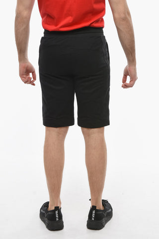 EMPORIO EA7 Side Contrasting Band Cotton Shorts