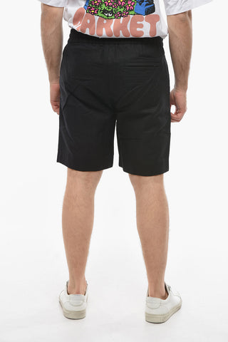 Shorts SMITH A 2 Tasche in Lino e Cotone con Elastico in Vita