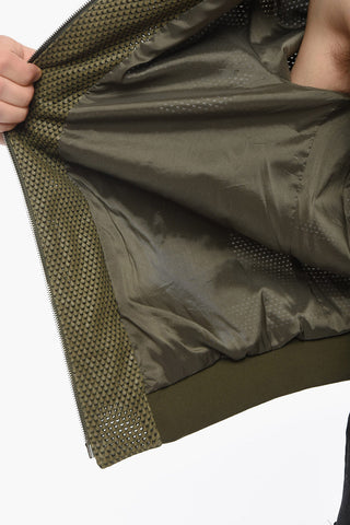EMPORIO Bomber in Pelle Effetto Pitone con Zip Frontale
