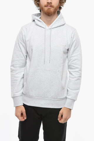 Brushed Cotton Hoodie with Embroidered Logo