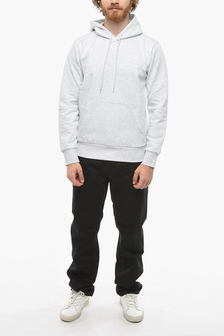 Brushed Cotton Hoodie with Embroidered Logo