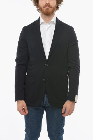 virgin wool side vents notch lapel CHELSEA 2-button blazer
