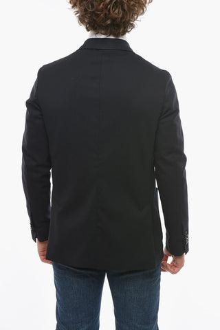 virgin wool side vents notch lapel CHELSEA 2-button blazer