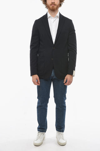 virgin wool side vents notch lapel CHELSEA 2-button blazer