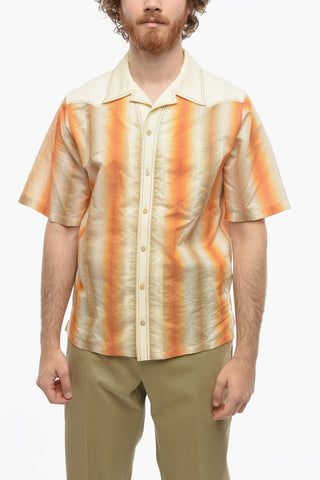Camicia SUNRISE in Misto Lino e Seta con Fantasia a Righe