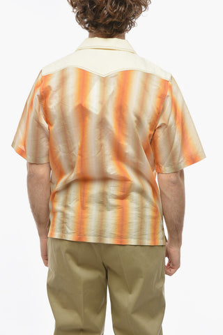 Camicia SUNRISE in Misto Lino e Seta con Fantasia a Righe