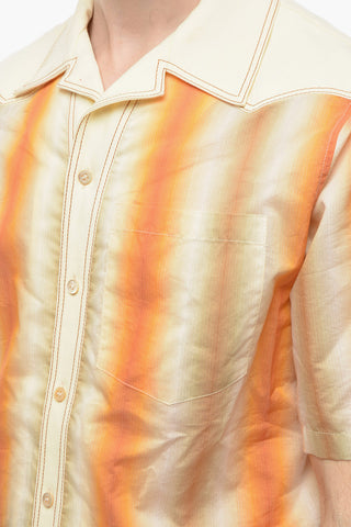 Camicia SUNRISE in Misto Lino e Seta con Fantasia a Righe