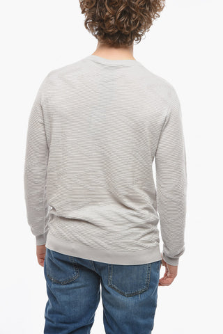 Cashmere and Linen-blend Ribbed Sweather