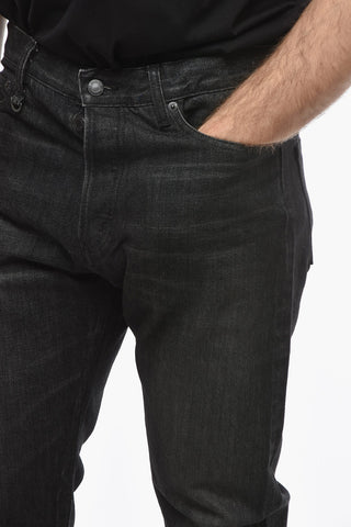 Straight Fit Multipocketed Denims with Belt Loops 19cm