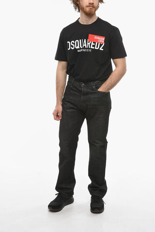 Straight Fit Multipocketed Denims with Belt Loops 19cm