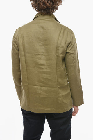Linen Casual Shirt with Double Breast Pockets