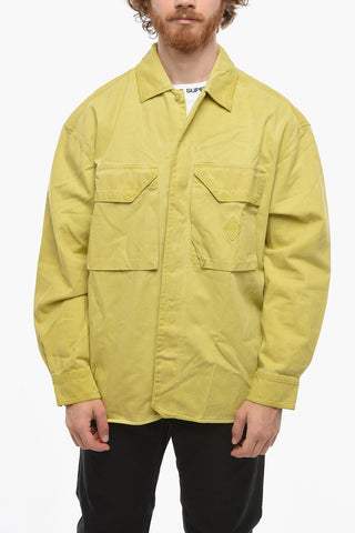 Twill Cotton Overshirt with Double Breast Pockets