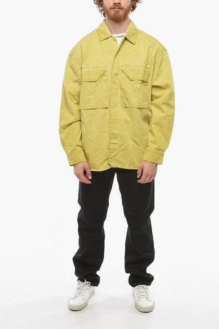Twill Cotton Overshirt with Double Breast Pockets