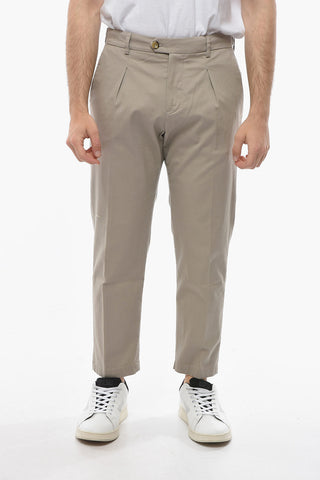 Stretch Cotton RAVAL Single-Pleat Pants