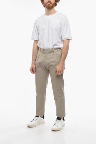 Stretch Cotton RAVAL Single-Pleat Pants