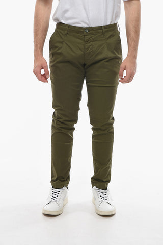 Stretch Cotton NEWTOWN Single-Pleat Pants