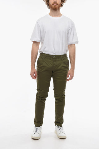 Stretch Cotton NEWTOWN Single-Pleat Pants