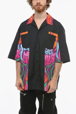 Mulitcolored-printed Shirt with Double Chest Pocket