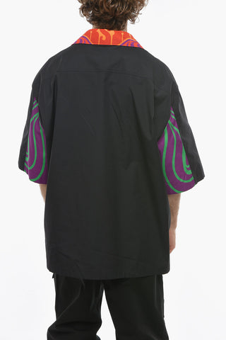Mulitcolored-printed Shirt with Double Chest Pocket