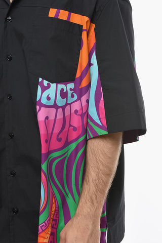 Mulitcolored-printed Shirt with Double Chest Pocket