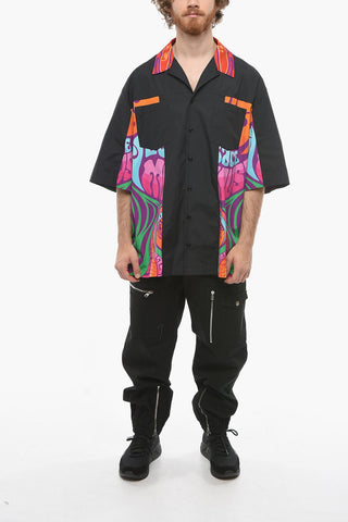 Mulitcolored-printed Shirt with Double Chest Pocket