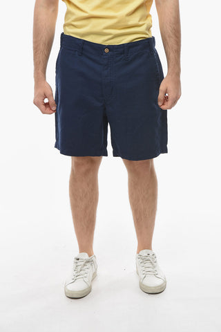 POLO Shorts in Misto Lino con Passanti