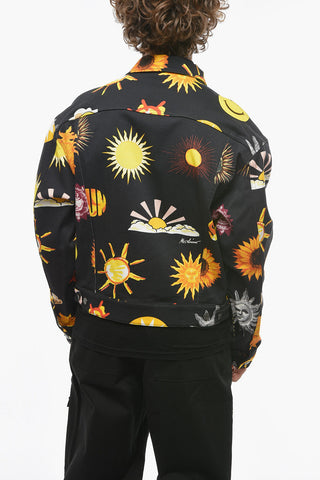 SMILEY ORIGINALS Denim Jacket with Multicolored Print