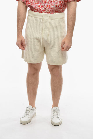 Knitted Sporty Shorts with Drawstring