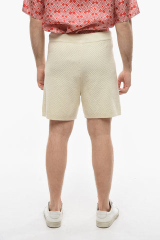 Knitted Sporty Shorts with Drawstring
