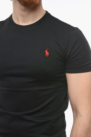 POLO Crew Neck Slim Fit T-Shirt with Embroidered Logo