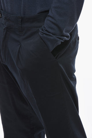 Tapered Fit Single Pleat MEDINA Chino Pants