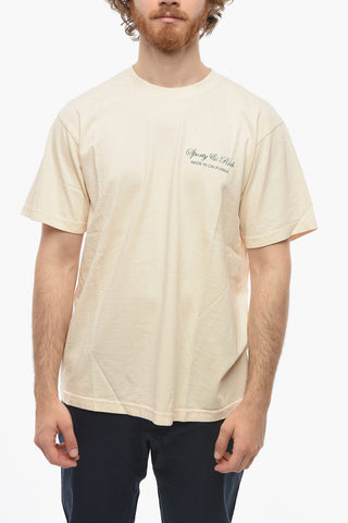 Contrasting Printed Crew-neck T-Shirt