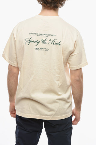 Contrasting Printed Crew-neck T-Shirt