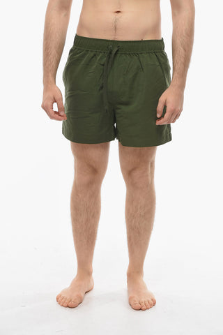 Solid Color MASON Swim Shorts With Drawstring Waist